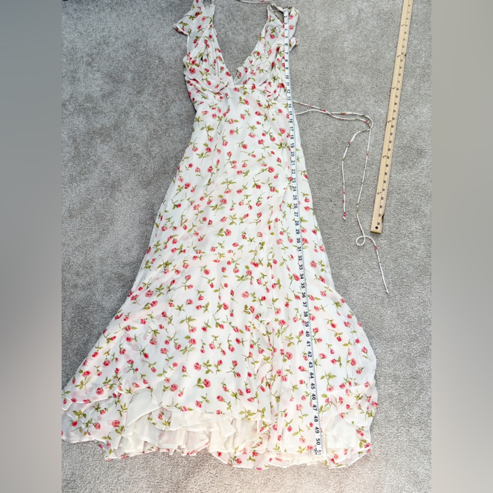 Reformation - Floral White Maxi Dress with Flutter Sleeves - size Small - NWOT - Picture 8 of 15